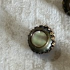 Lot 4 Victorian Antique Mother Of Pearl Thread Back Brass Button Antique