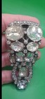 Eisenberg Original Vintage Art Deco Clear Rhinestones Large Dress Clip 3 25 