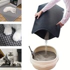 Double Layer Cat Litter Mat Trapping Honeycomb Soft Waterproof Kitty Litter Mat