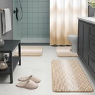 Bathroom Sets With Shower Curtain And Rugs 5-piece Beige Chenille - Complete