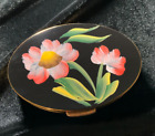Vintage Powder Compact 1940   s Dorset Hand Painted Enamel And Brass Unused  189