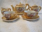      Vintage Child s Miniature Tea Set 7 Piece Lustre Ceramic Porcelain Japan 3pt8