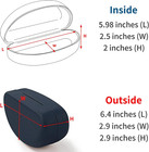 Hard Shell Sunglasses Case With Cleaning Cloth  Leather Extra Large Glasses Case