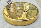 Amal Antique Vintage Kelvin Brass Gold Calendar Compass Pocket Anniversary Gift