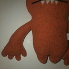 Rare Pretty Ugly Doll Abima Red Orange Plush Little Monster 8  Stuffed Toy 2004