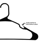  3 Pack  Mainstays Plastic Clothes Hangers Rich Black 18-count