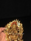4 9  Old Tibet Buddhism Bronze Gilt 6 Arms Mahakala Wrathful Deity Buddha Statue