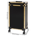 Pro Rolling Makeup Trolley Case Salon Cosmetic Train Case With 3 Drawers Mirror