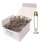 Niftyplaza 200 Pcs Heavy Duty Large 1-1 2  Safety Pins - High-grade Steel  Ni   