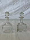 Vintage Etched Glass Perfume Bottles   Vanity Decanters