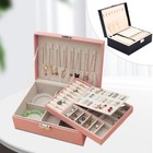 Jewelry Organizer Case 2 Layer Large Box Display Storage Case Fit Women Girls