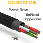 Wholesale Lot 3in1 Usb Charger Cable 3a Fast Charging For Iphone Samsung Android