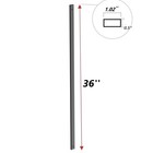 Hziu 25 Pack Rectangle Staircase Balusters 36  Black Metal Deck Spindle Stairs R