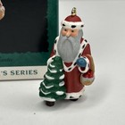Hallmark Miniature Christmas Ornament Centuries Of Santa W  Tree Vtg 1994