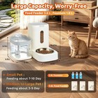 Automatic Cat Feeder Water Dispenser Gravity Stainless Steel Bowl 3 6l New