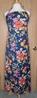 Vintage Halter Maxi Dress 1960s Mod Floral Print Handmade W shawl
