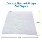 Bleached Birdseye Flat Cloth Diapers  1 Dozen  - 27 5 X 30 5 Inches  One-laye   