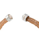 Peach Glittery Luxurious Crystal Bangle Bracelet By Matashi