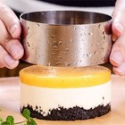 Stainless Steel Mousse Ring Cake Mould With Push Plate Diy Cake Dessert Pudding 