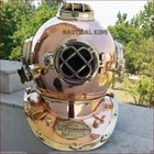 Antique Solid Brass Full Size 18  Style Morse  U s Navy Mark Diving Helmet Gift