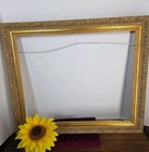 Vintage Gold Gilt  Solid Wood Elegant Picture Frame Fits 18x22  Ornate  03