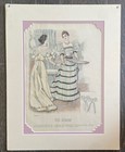 Paris C1893 Authentic Antique Fashion Print titled    the Season    Victorian Gowns