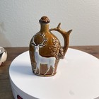 Schafer   Vater German Porcelain Elk Flask Vintage Decanter