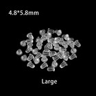 Free Ship 200pcs Clear Plastic Rubber Earrings Backs Stopper Post Nut