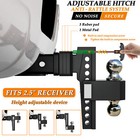 Truck Trailer Hitch Fits 2 5 Inch Receiver 8 Inch Drop Tow 18500 Lbs Dual-ball