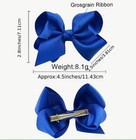 Orange 4 5    Hair Bow Clip Grosgrain Ribbon Trendy Boutique Boho Hair Barrette