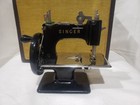 Vintage Singer Sew Handy Black Sewing Machine Childs Toy With Box