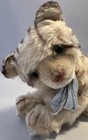 Vintage Steiff Mohair Crouching Kitty Cat Glass Eyes Swivel Head
