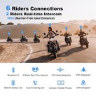 Ejeas V6 Pro Motorcycle Helmet Bluetooth 5 1 Technology Headset Intercom 2 Pack