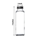 12 Square 12 Oz Refillable Glass Bottles Storage Jars  Aluminum Caps Party