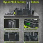 18v Power Tool Charger With Lithium Batteries For Ryobi One Ryobi P102   2 Pack