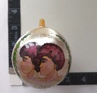Astrological Zodiac Sign Gemini Ornament Spun Satin Silk Christmas Vintage 3 