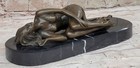 Art Deco Sculpture Nude Girl Woman Breast Bronze Statue Figurine Figure Hot Cast