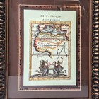 The Bombay Company D   L Afrique Map Of Africa Framed Matted Vintage 10  X 12 