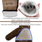 Leather Work Gloves For Men Or Women  Large  pack Of 1   Coffee - Grey 