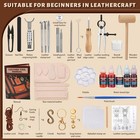 Leather Crafting Kit  Leather Working Tools And Supplies For Diy Craft Beginners