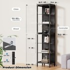 71    Display Case With Adjustable Glass Shelves  6-tier Curio Cabinet With Lights