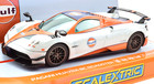 Scalextric  gulf  Pagani Huayra Bc Roadster Dpr W lights 1 32 Slot Car C4335