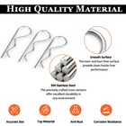 R Pins Shaft Retaining Clips Carbon Steel Hair Pin Spring Cotter Pin Dia 1mm-7mm
