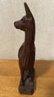 Hand Carved Wood Llama Alpaca Vintage Folk Art From Peru 7 5 