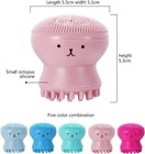 5 Packs Silicone Octopus Facial Cleansing Brush Acne Pore Cleansing Soft Brush