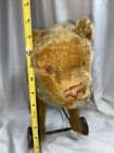 Large Antique German Mohair Steiff Lion  Ride On Wheels Rare