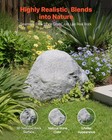 Small Faux Rock Well Pump Cover Outdoor Fake Boulder Grey Polyresin