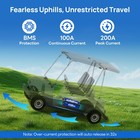 Eco-worthy 48v 50ah Lifepo4 Lithium Battery Golf Cart Monitor With 18a Charger