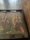 Ethiopian Christian Hand-painted Baptism Scene   Ge   ez Manuscript Vellum Framed