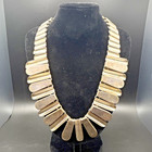 Vintage Taxco Mx  925 Sterling Silver Modernist Collar Necklace   Earrings 170g